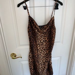 Cheetah satin dress